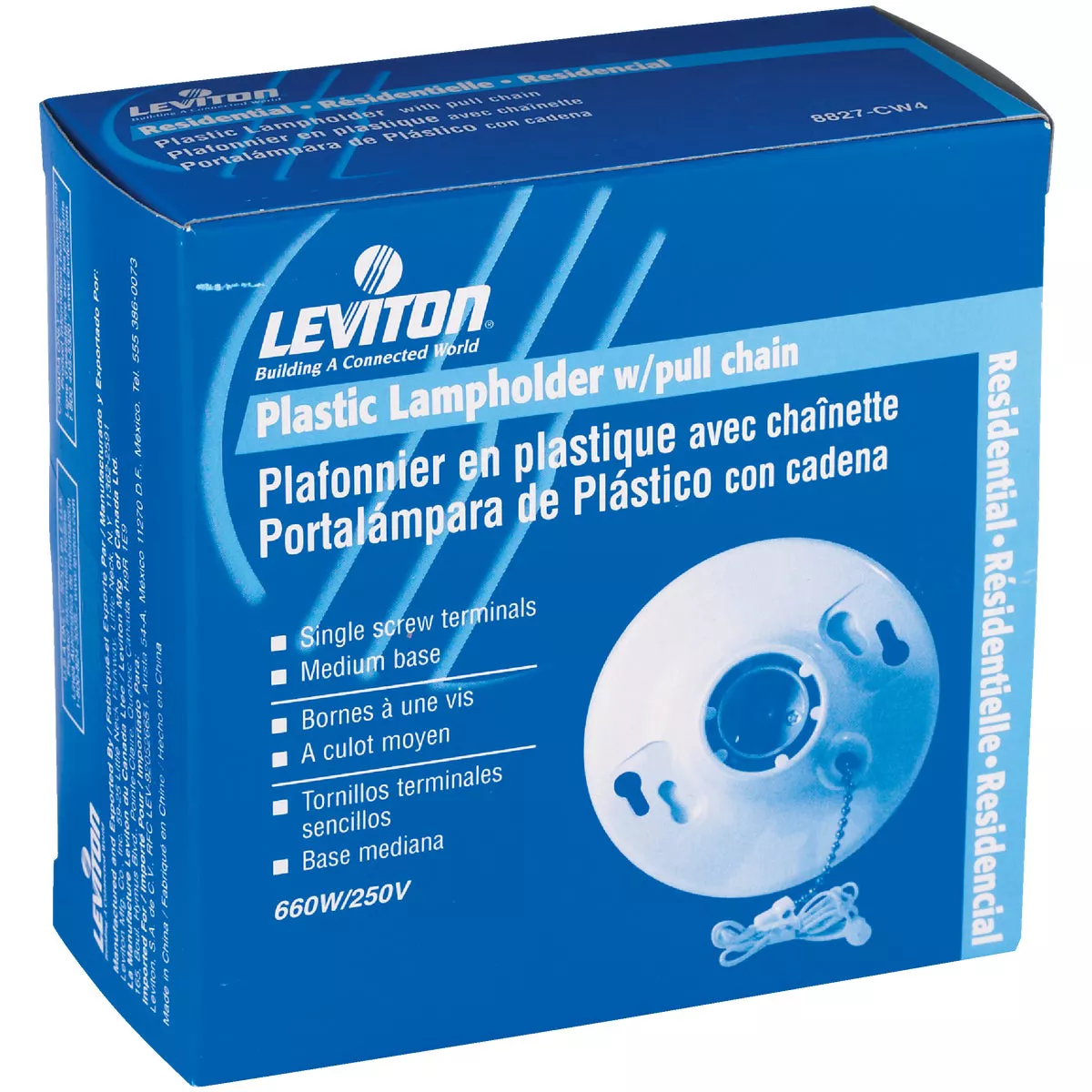 Leviton White Plastic Incandescent 2-Piece Lampholder - photo 2