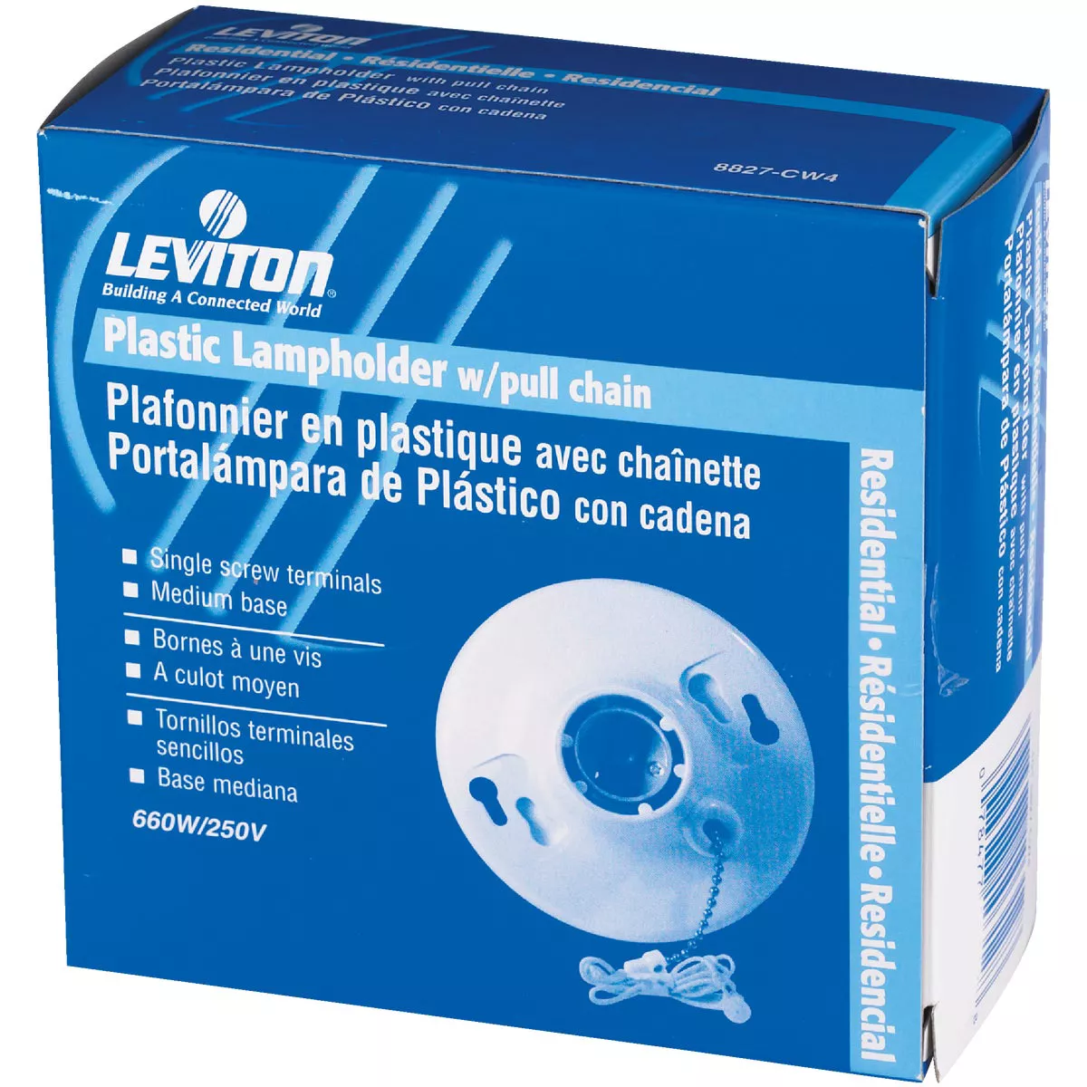 Leviton White Plastic Incandescent 2-Piece Lampholder - photo 3