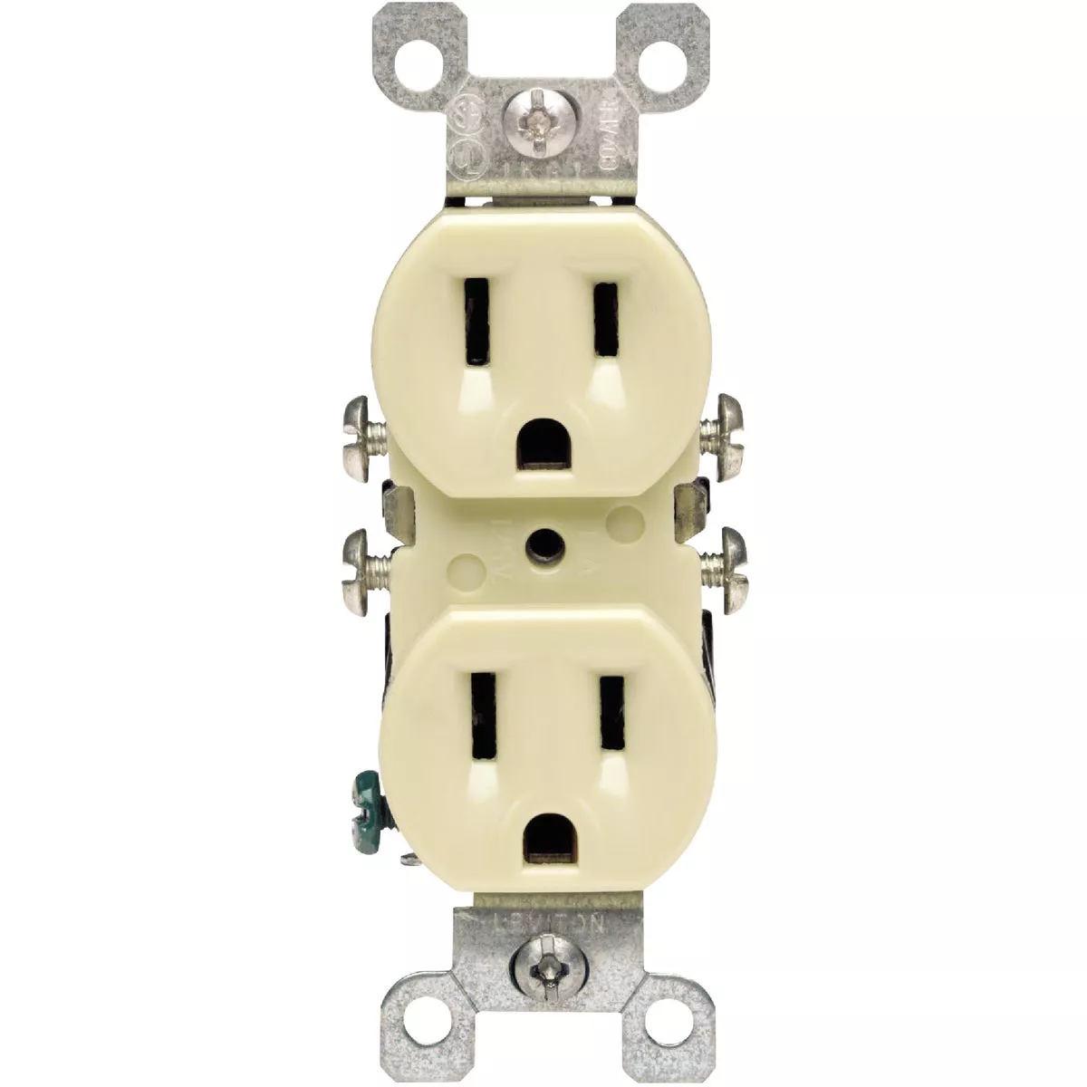 Leviton 15A Ivory Residential Grade 5-15R Copper/Aluminum Duplex Outlet - photo 2