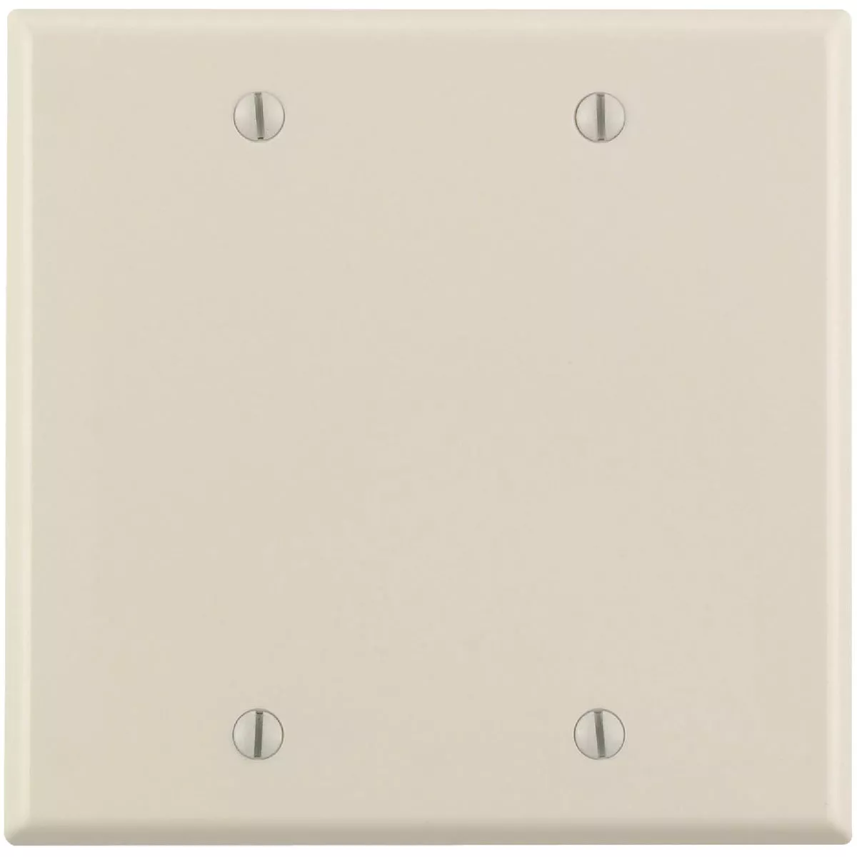 Leviton 2-Gang Standard Thermoset Blank Wall Plate, Light Almond