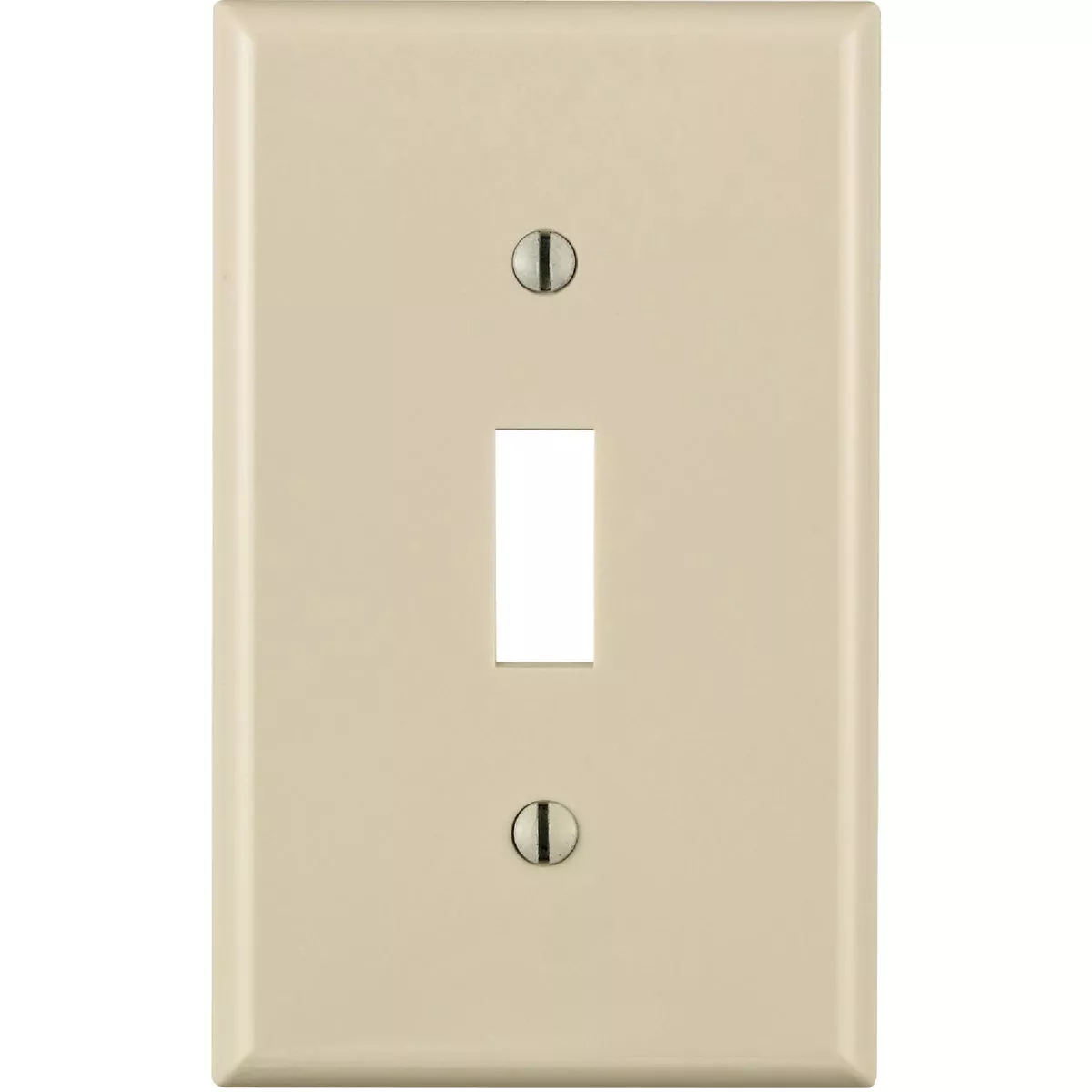 Leviton 1-Gang Thermoplastic Nylon Toggle Switch Wall Plate, Light Almond