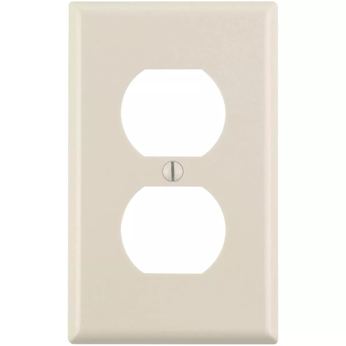 Leviton 1-Gang Smooth Plastic Outlet Wall Plate, Light Almond (10-Pack)