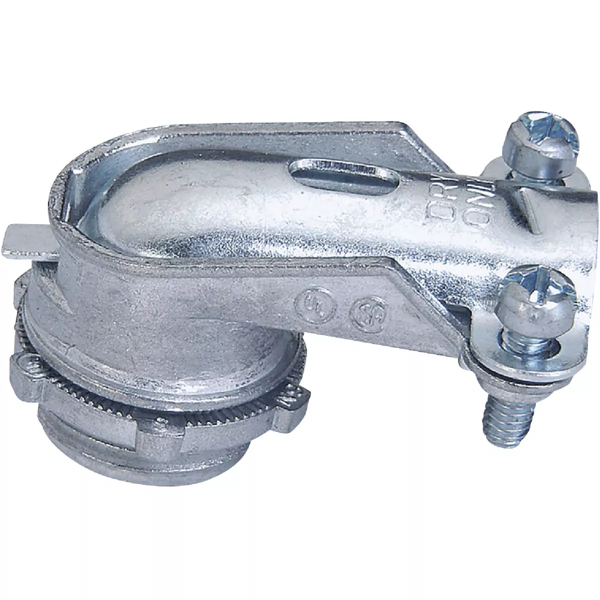 Sigma Engineered Solutions ProConnex 3/8 In. Clamp Die-Cast Zinc 90 Deg AC, MC, FMC, RWFMC Squeeze Conduit Connector