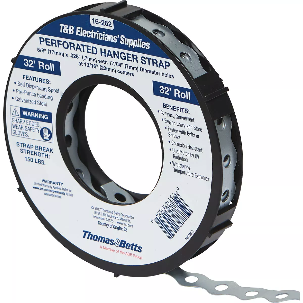 Thomas & Betts 5/8 In. W. x 32 Ft. L. Steel Hanger Strap - photo 4