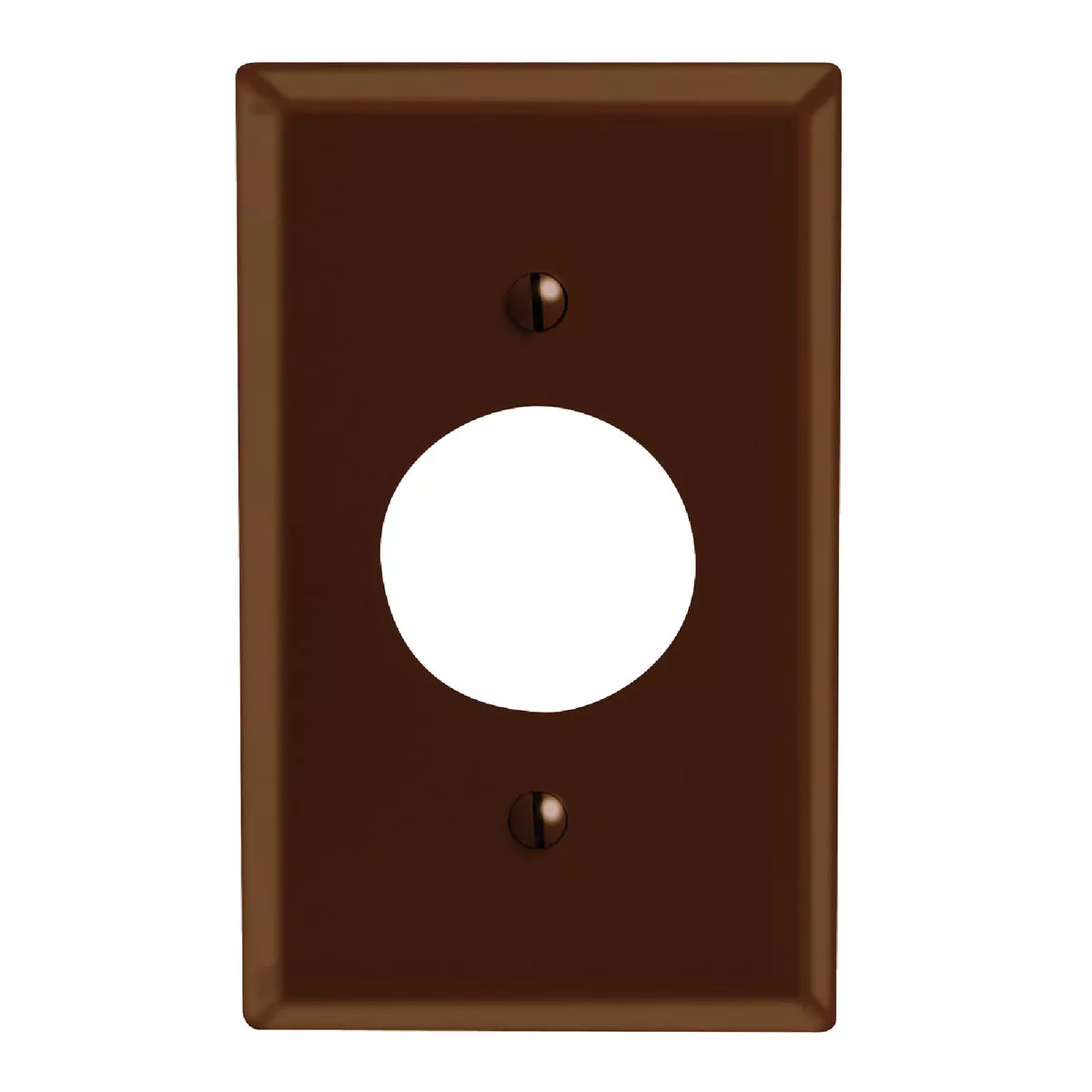 Leviton 1-Gang Smooth Plastic Single Outlet Wall Plate, Brown