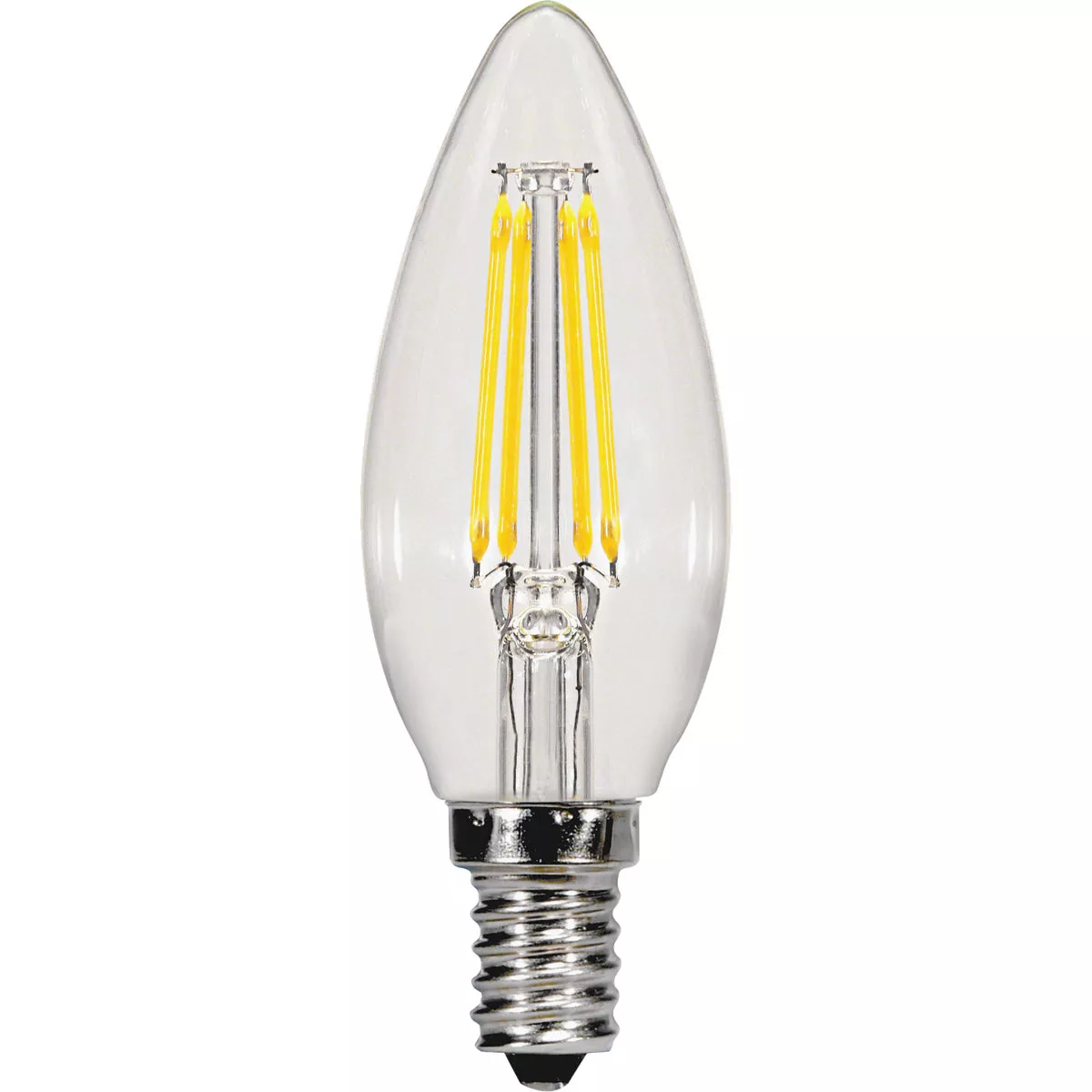 Satco 40W Equivalent Warm White B11 Candelabra Traditional LED Decorative Light Bulb (2-Pack)