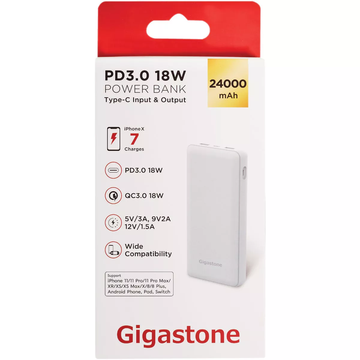 Gigastone 24,000 mAh Dual Port USB White Power Bank - photo 2