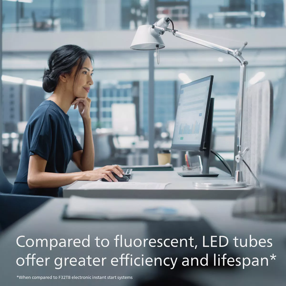 Philips Instant Fit 32W Equivalent 48 In. Daylight T8 Type A LED Tube Light Bulb (10-Pack) - photo 2