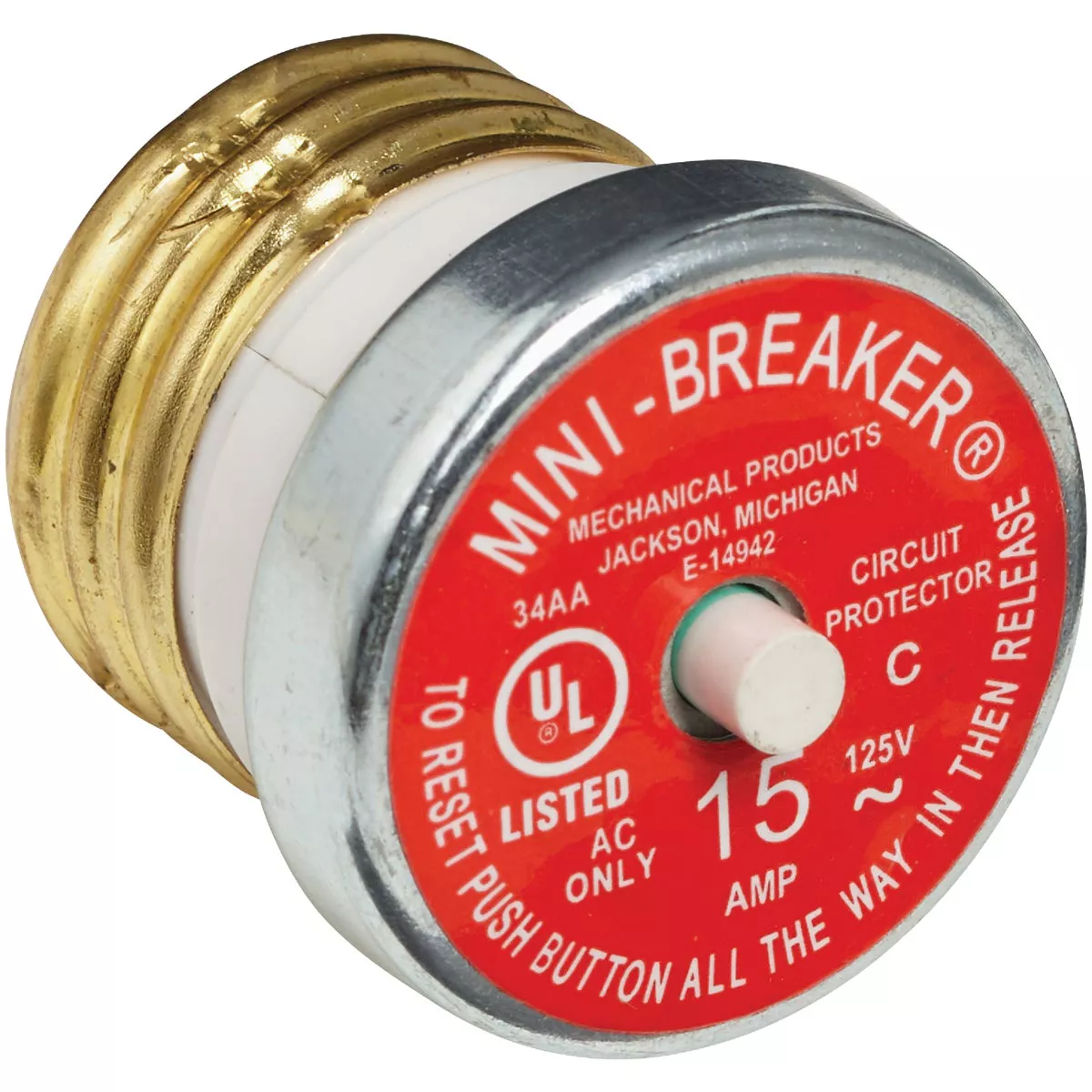 Bussmann 15A 125V Time-Delay Mini-Breaker - photo 3