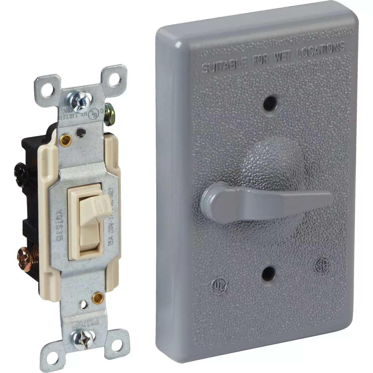 Bell 3-Way Vertical Mount Gray Weatherproof Outdoor Switch Cover - photo 3