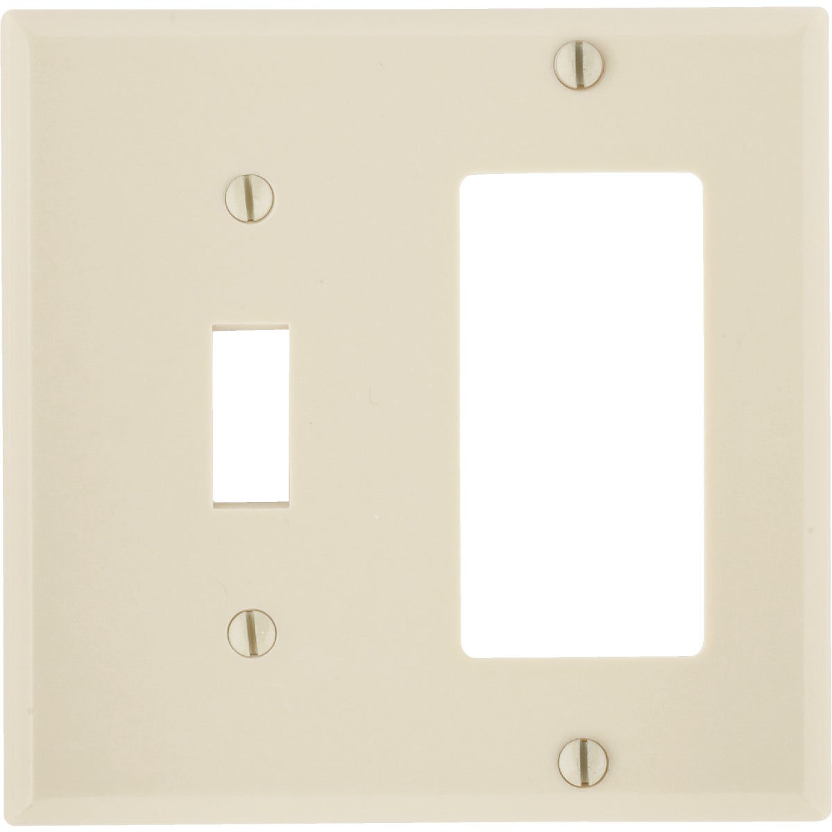 Leviton Decora 2Gang Thermoset Single Toggle/Rocker Wall Plate, Ivory