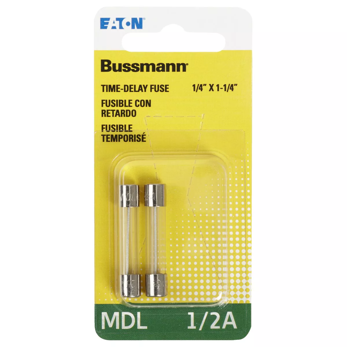 Bussmann 1/2A MDL Glass Tube Electronic Fuse (2-Pack) - photo 2