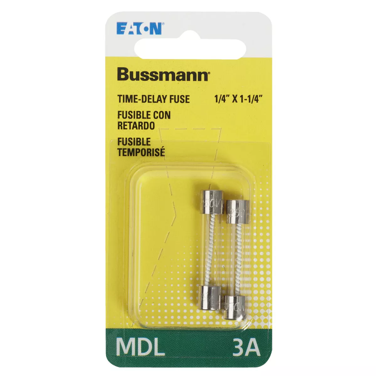 Bussmann 3A MDL Glass Tube Electronic Fuse (2-Pack) - photo 2