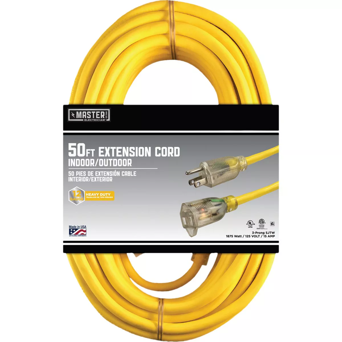 Do it Best 50 Ft. 12/3 Extra Heavy-Duty Contractor Extension Cord
