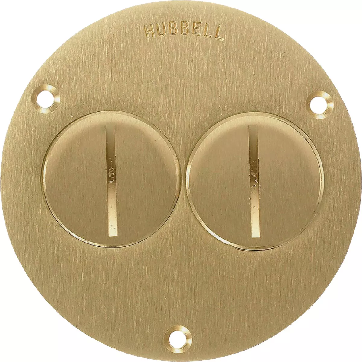 Raco Brass Brass 3.87 In. Duplex Floor Outlet Cover Plate