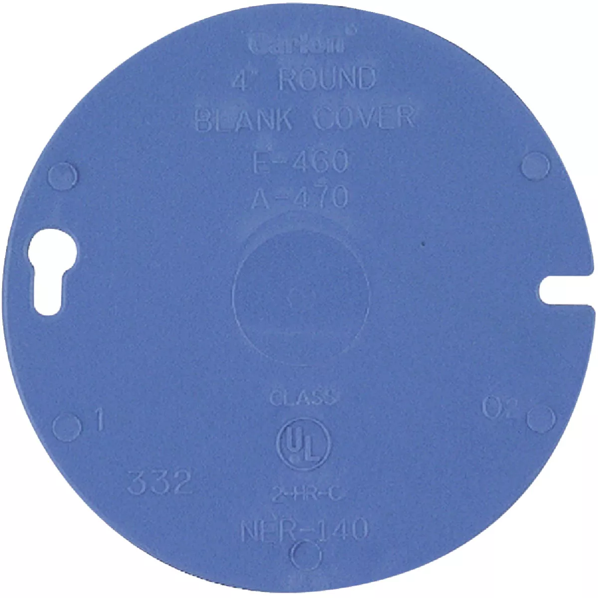 Carlon 4 In. Blank Blue Round Box Cover