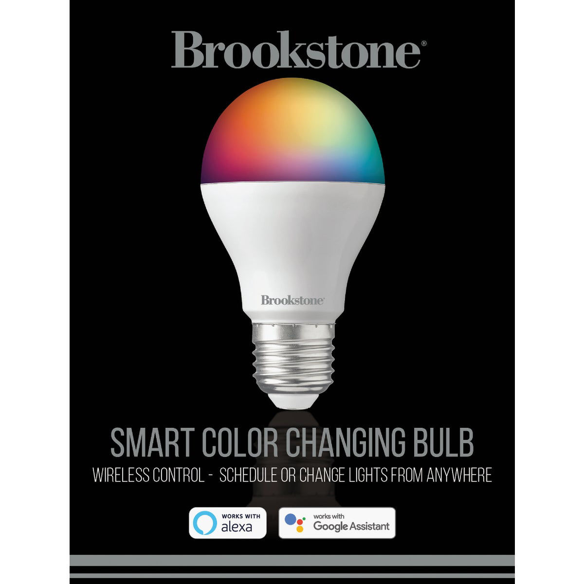 Brookstone smart color changing bulb top