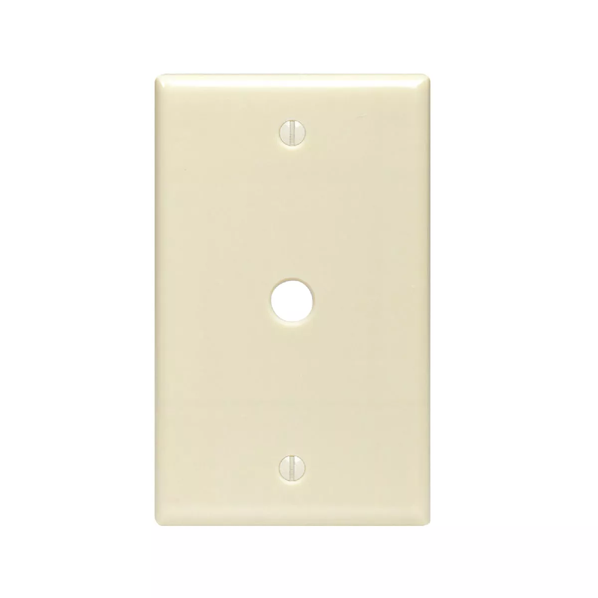 Leviton 1-Gang Plastic Ivory Telephone/Cable Wall Plate with 0.312 In. Hole