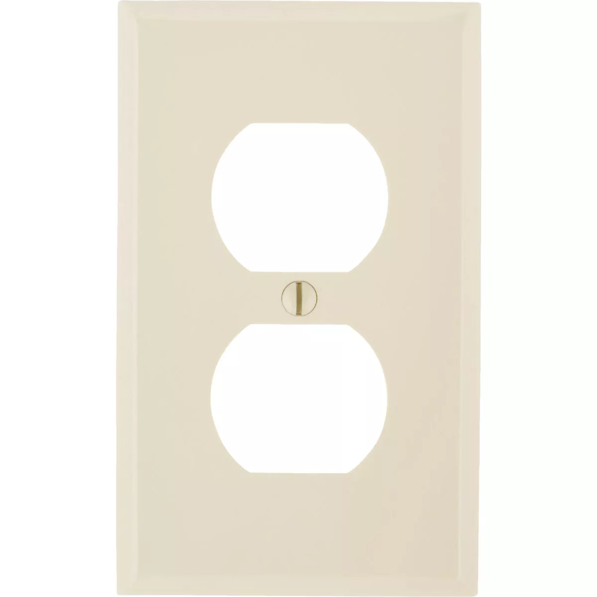 Leviton Commercial Grade 1-Gang Thermoplastic Outlet Wall Plate, Ivory
