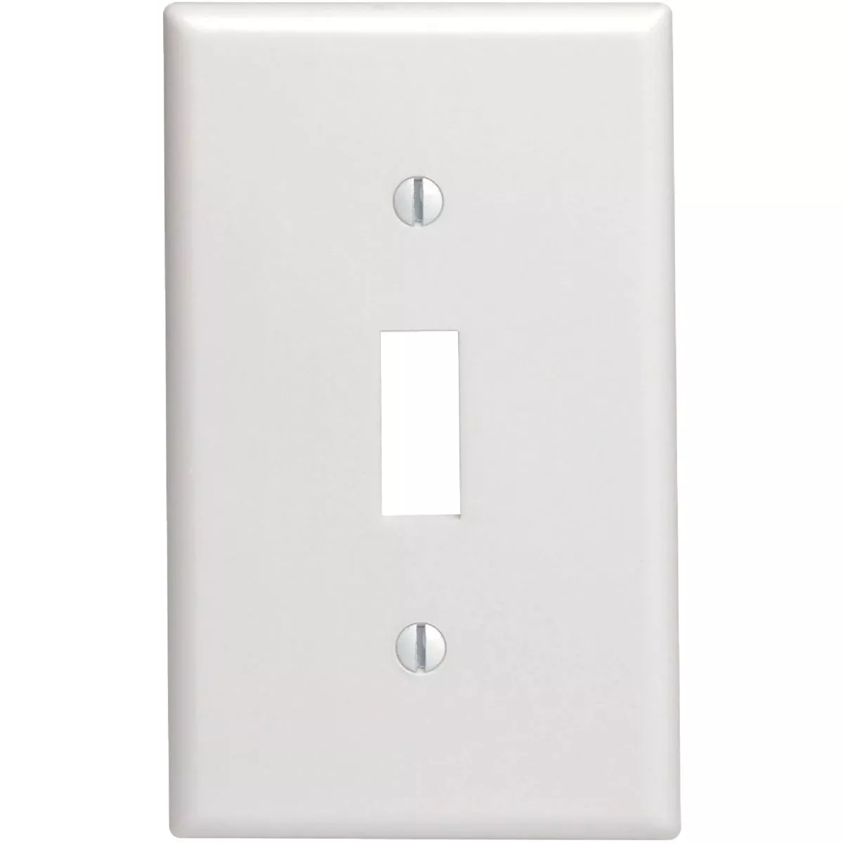 Leviton 1-Gang Thermoplastic Nylon Mid-Way Toggle Switch Wall Plate, White