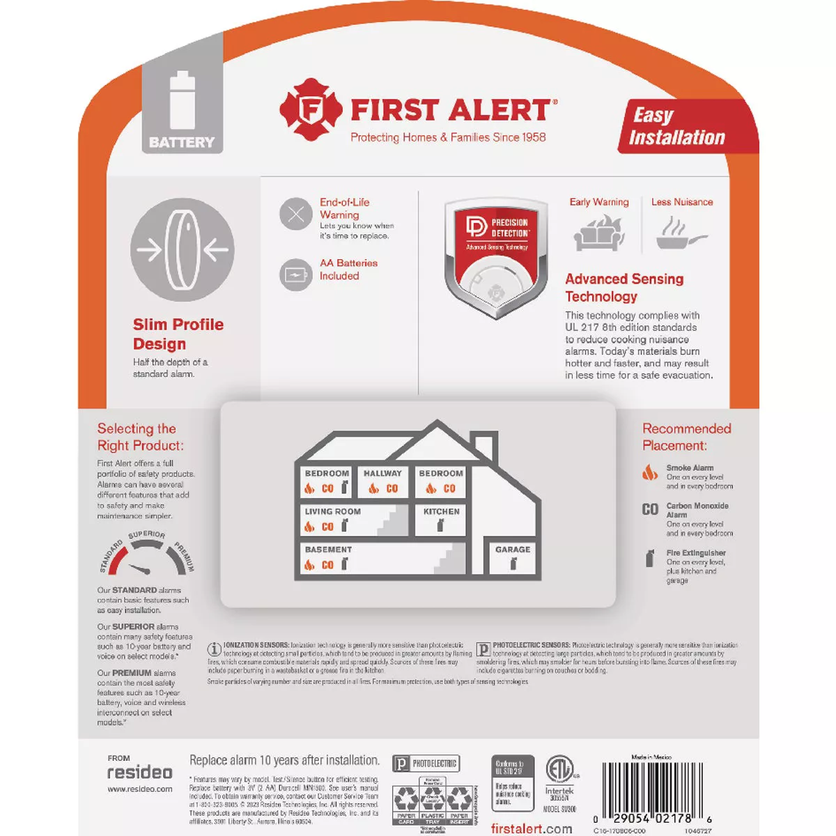 First Alert SM200 Battery Powered Photoelectric Smoke Alarm - photo 2