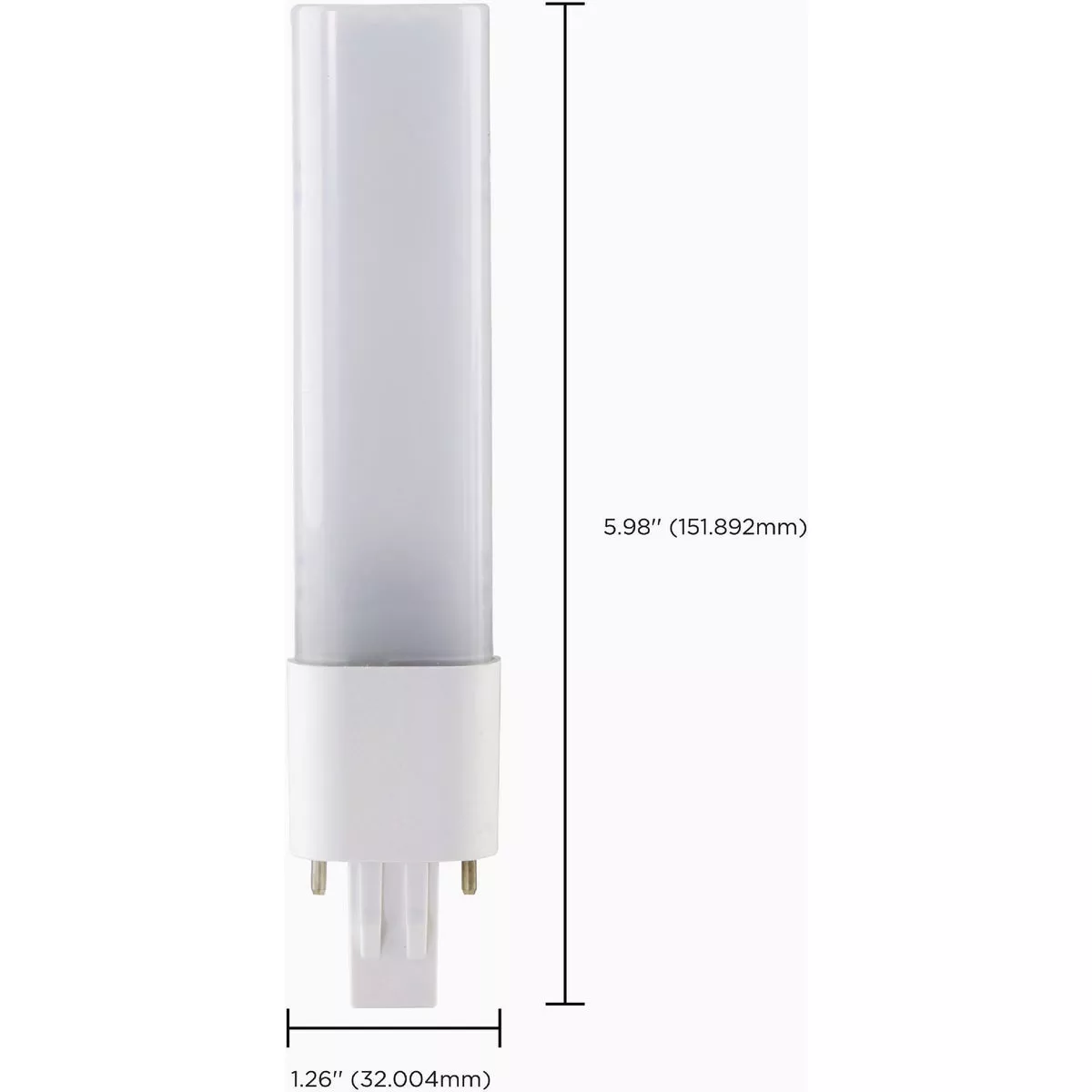 Satco 13W Equivalent PL GX23 Cool White Direct Replacement/Ballast Bypass LED Light Bulb - photo 2