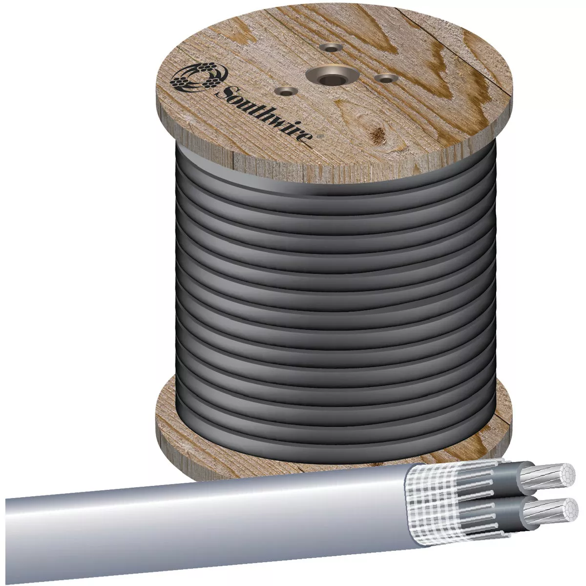 Southwire 100 Ft. 4/0-4/0-4/0 AWG AL SEU Electrical Wire