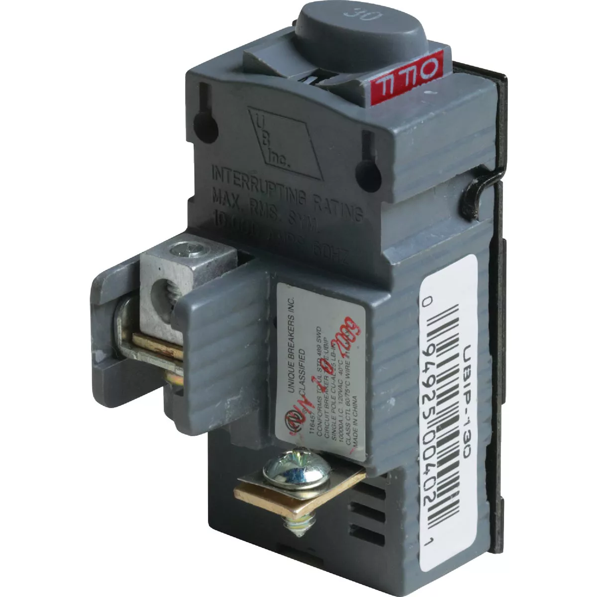 Connecticut Electric 30A Single-Pole Standard Trip Packaged Replacement Circuit Breaker For Pushmatic