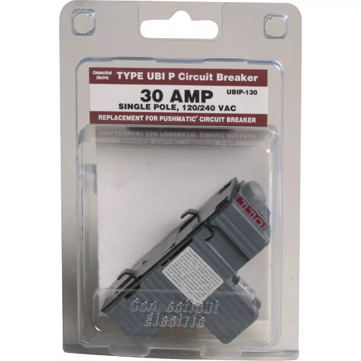 Connecticut Electric 30A Single-Pole Standard Trip Packaged Replacement Circuit Breaker For Pushmatic - photo 2