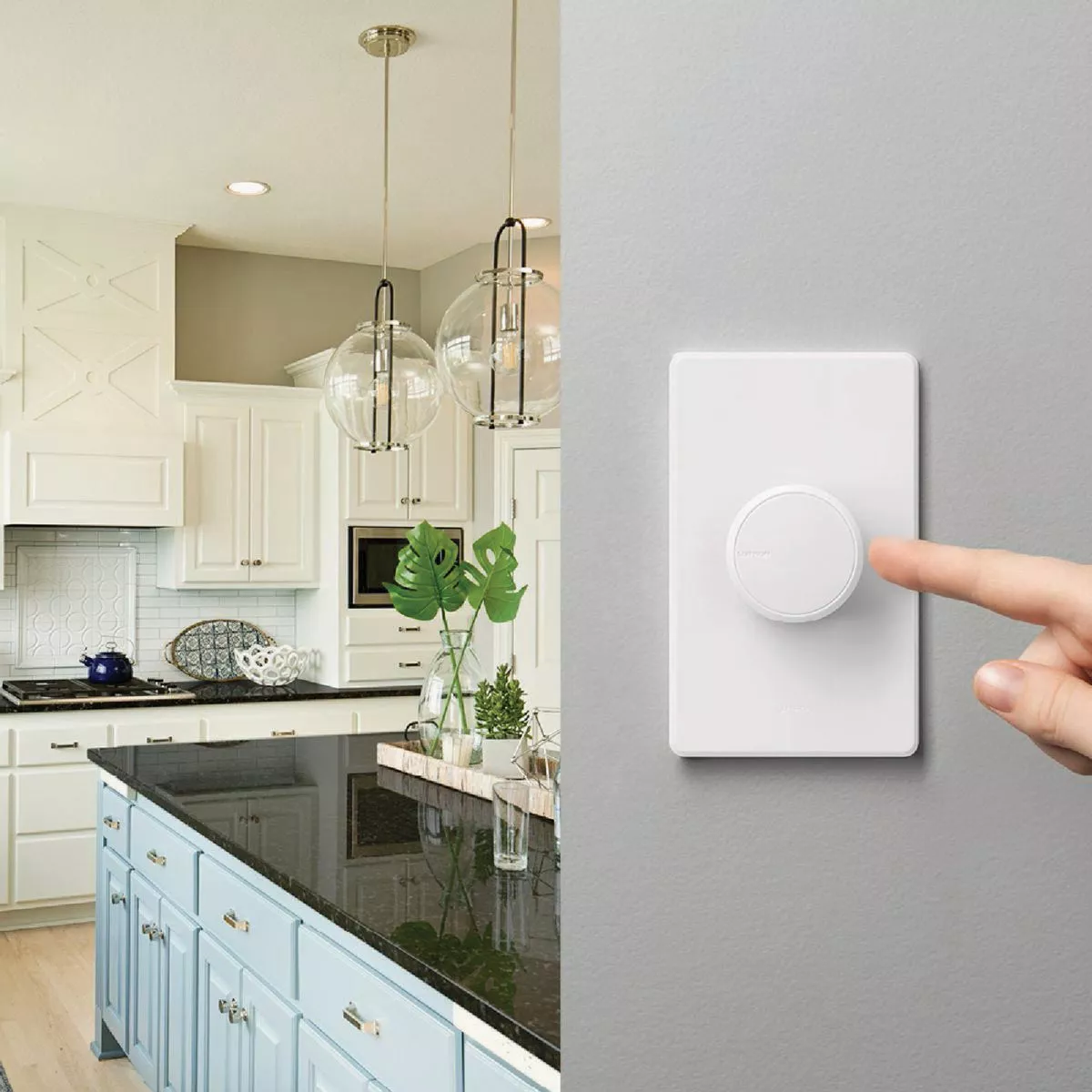Lutron Dalia LED+ White 150W Single-Pole/3-Way LED Illuminated Rotary Light Dimmer Switch - photo 5