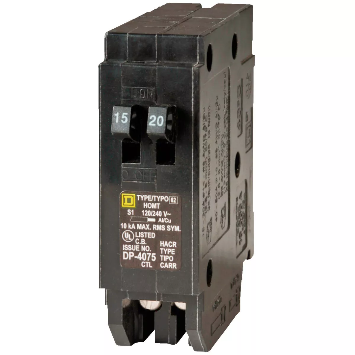 Square D Homeline 15A/20A Twin Single-Pole Standard Trip Tandem Circuit Breaker - photo 5