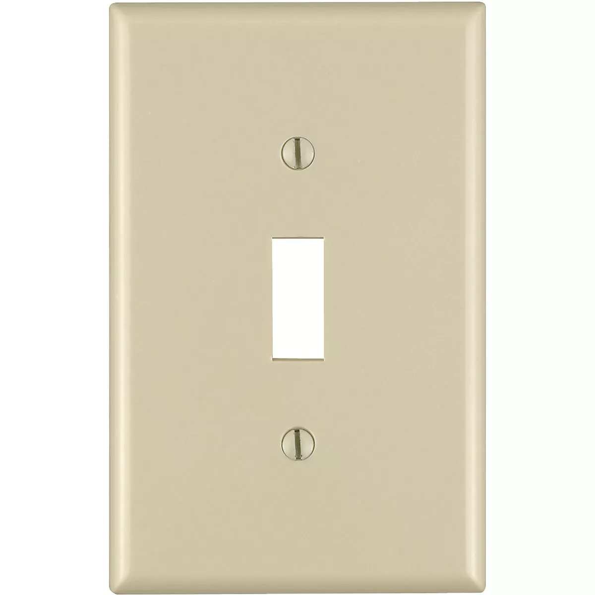 Leviton 1-Gang Thermoplastic Nylon Mid-Way Toggle Switch Wall Plate, Ivory