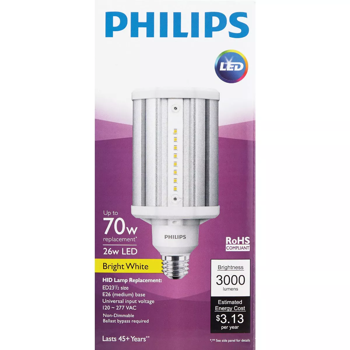 Philips TrueForce 70W HID Equivalent Clear Corn Cob Medium Base LED High-Intensity Light Bulb - photo 2
