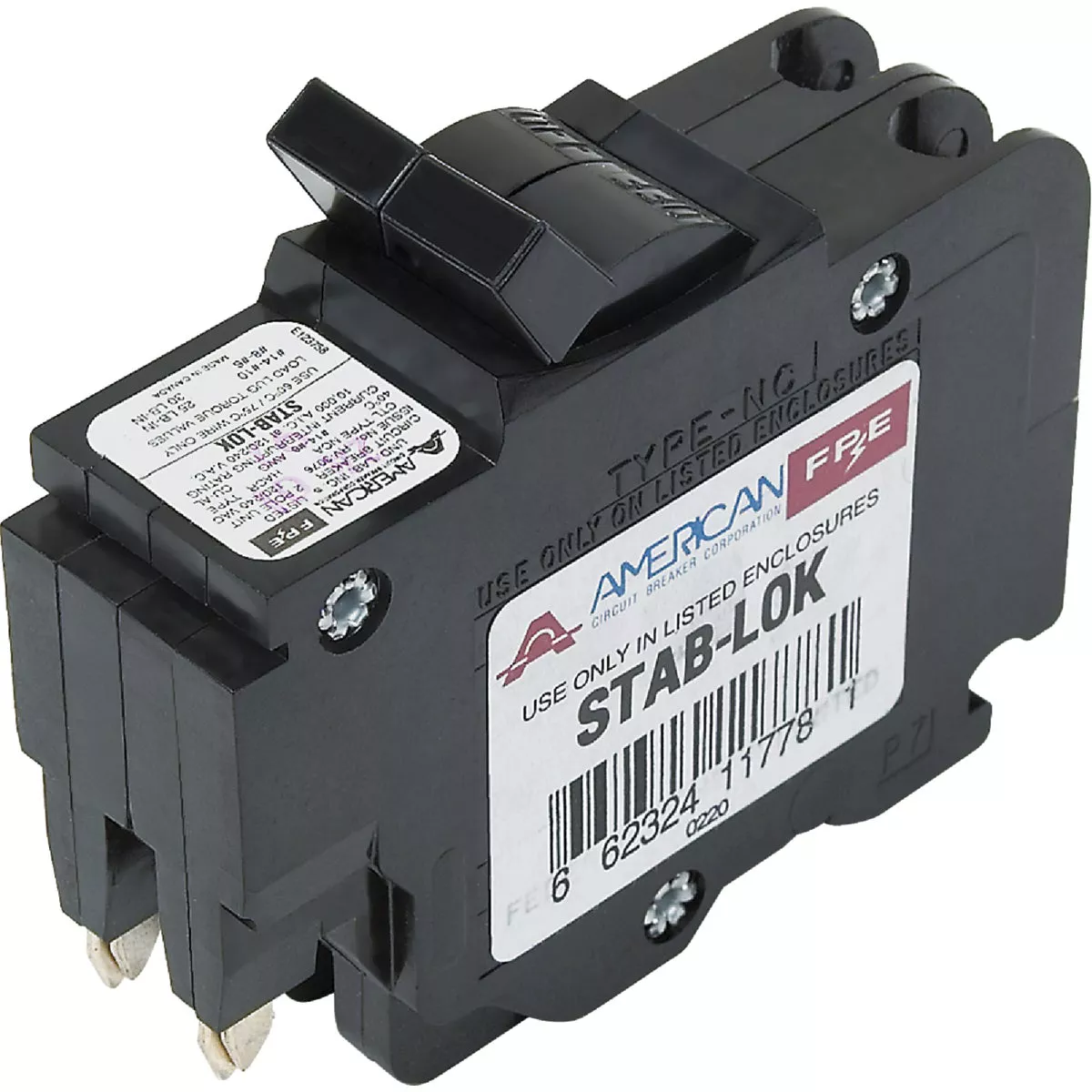 Connecticut Electric 50A Double-Pole Standard Trip Packaged Replacement Circuit Breaker For Federal Pacific