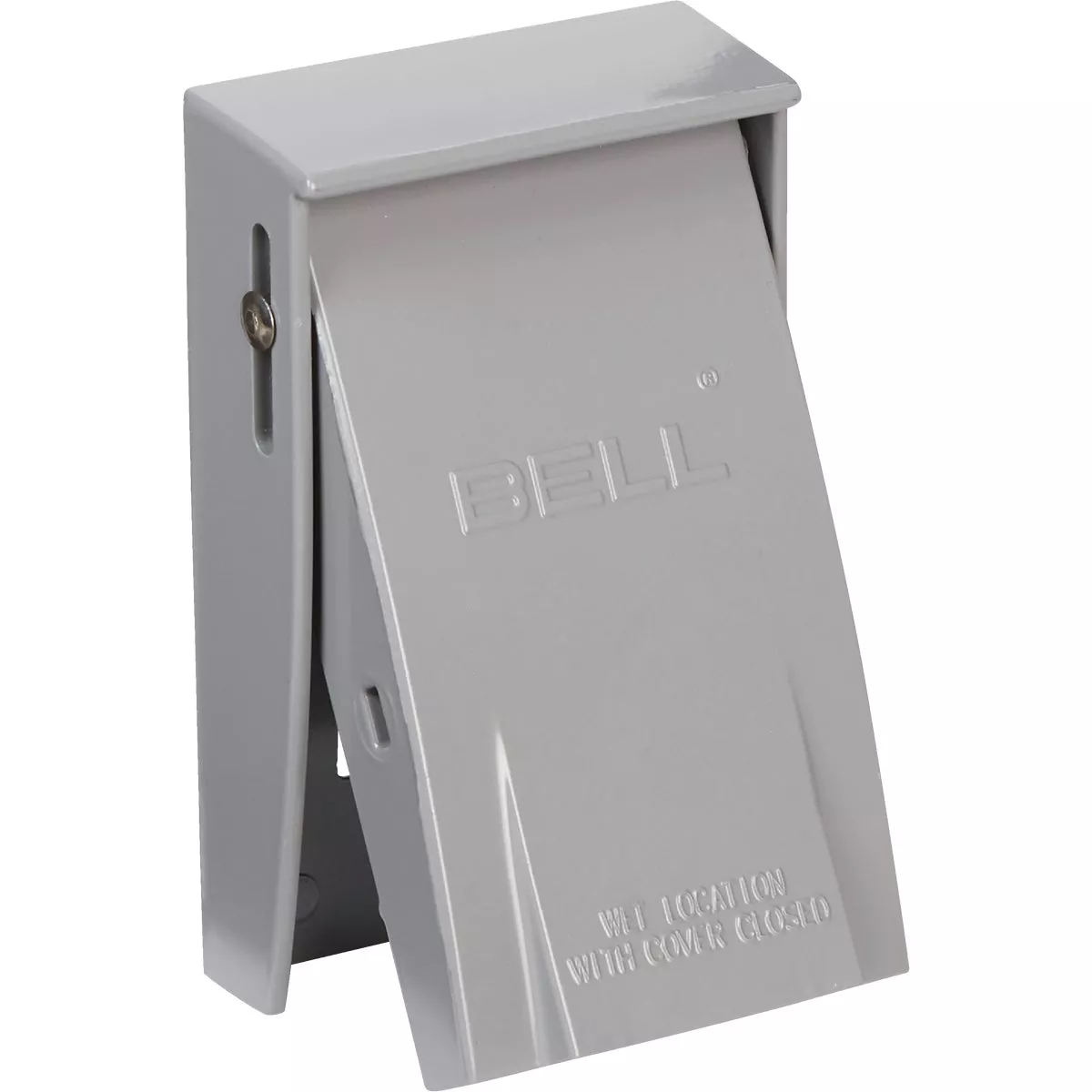 Bell Rayntite Single Gang Vertical Mount GFCI Aluminum Gray Weatherproof Outdoor Outlet Cover - photo 3