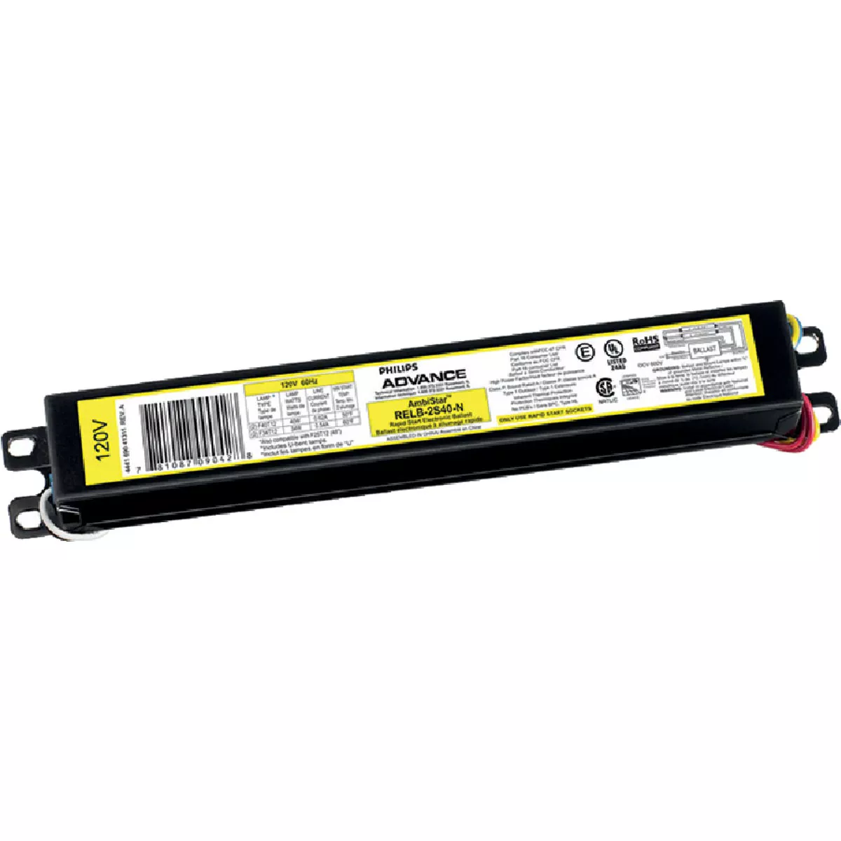 Philips Advance Rapid Start 75W 120V/277V 1 or 2 Lamp Electronic Ballast - photo 2