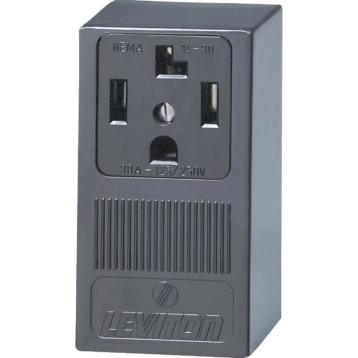 Leviton 30A Surface Mount Black 14-30R 4-Wire Dryer Power Outlet - photo 4