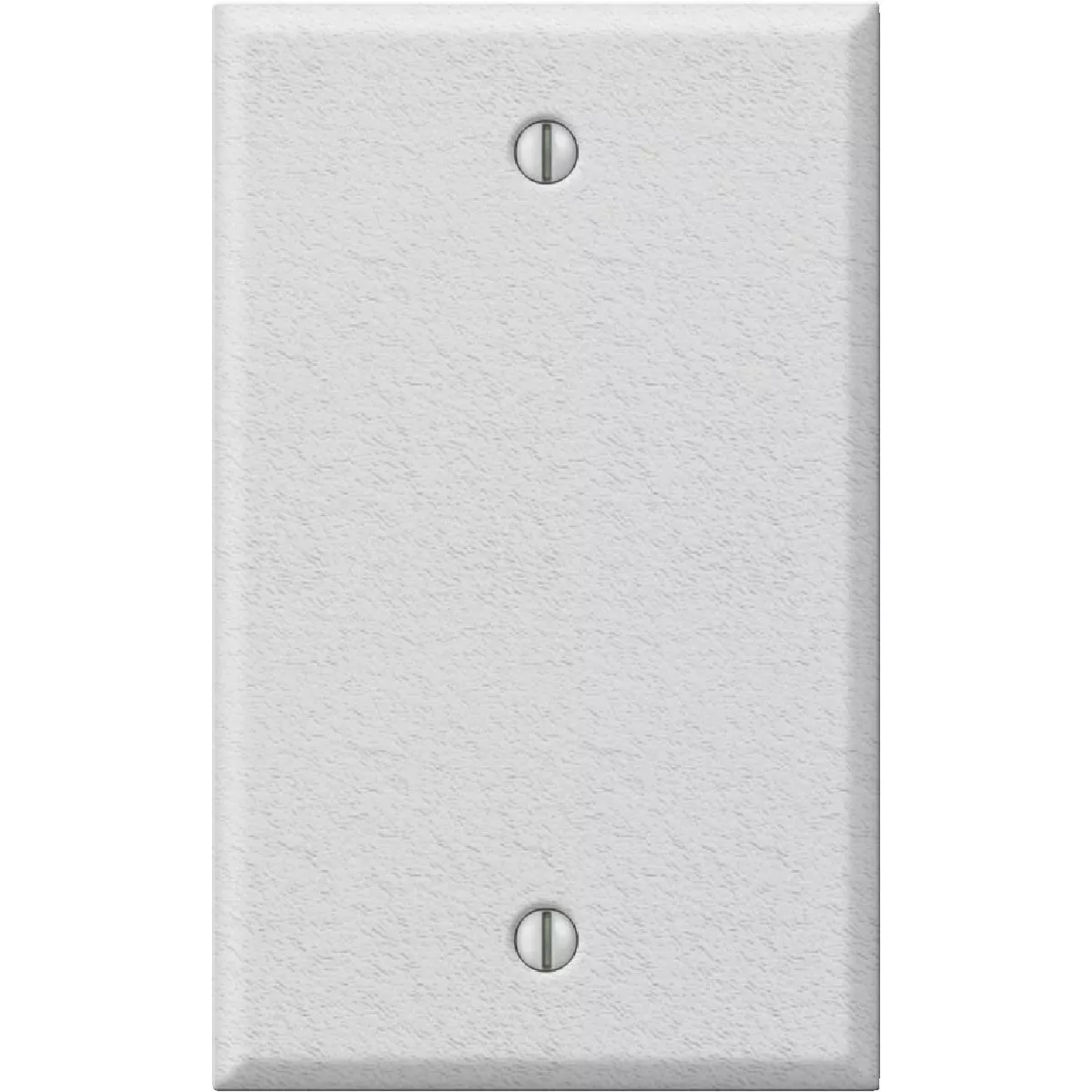 Amerelle 1-Gang Standard Stamped Steel Blank Wall Plate, White Wrinkle