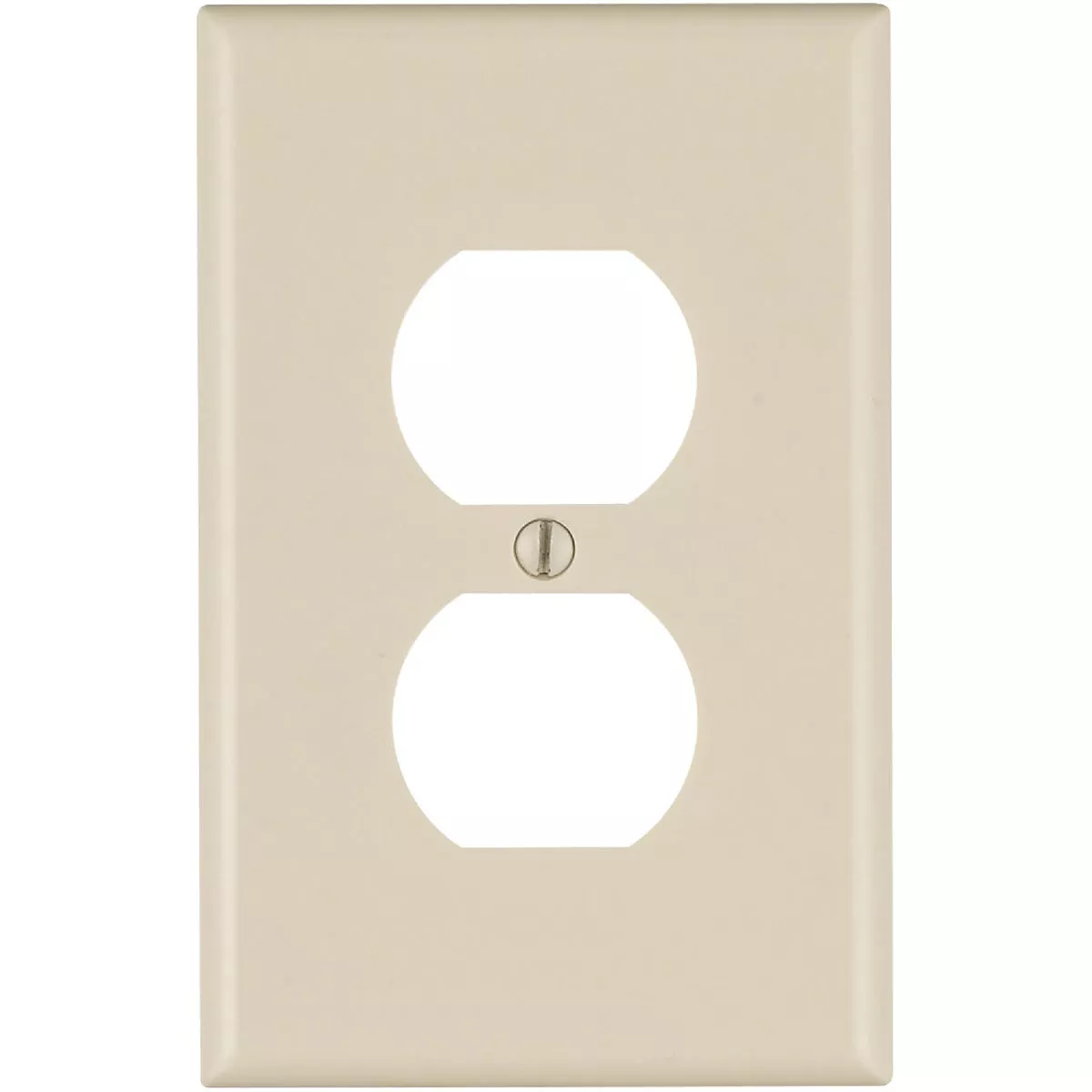 Leviton Mid-Way 1-Gang Smooth Plastic Outlet Wall Plate, Light Almond