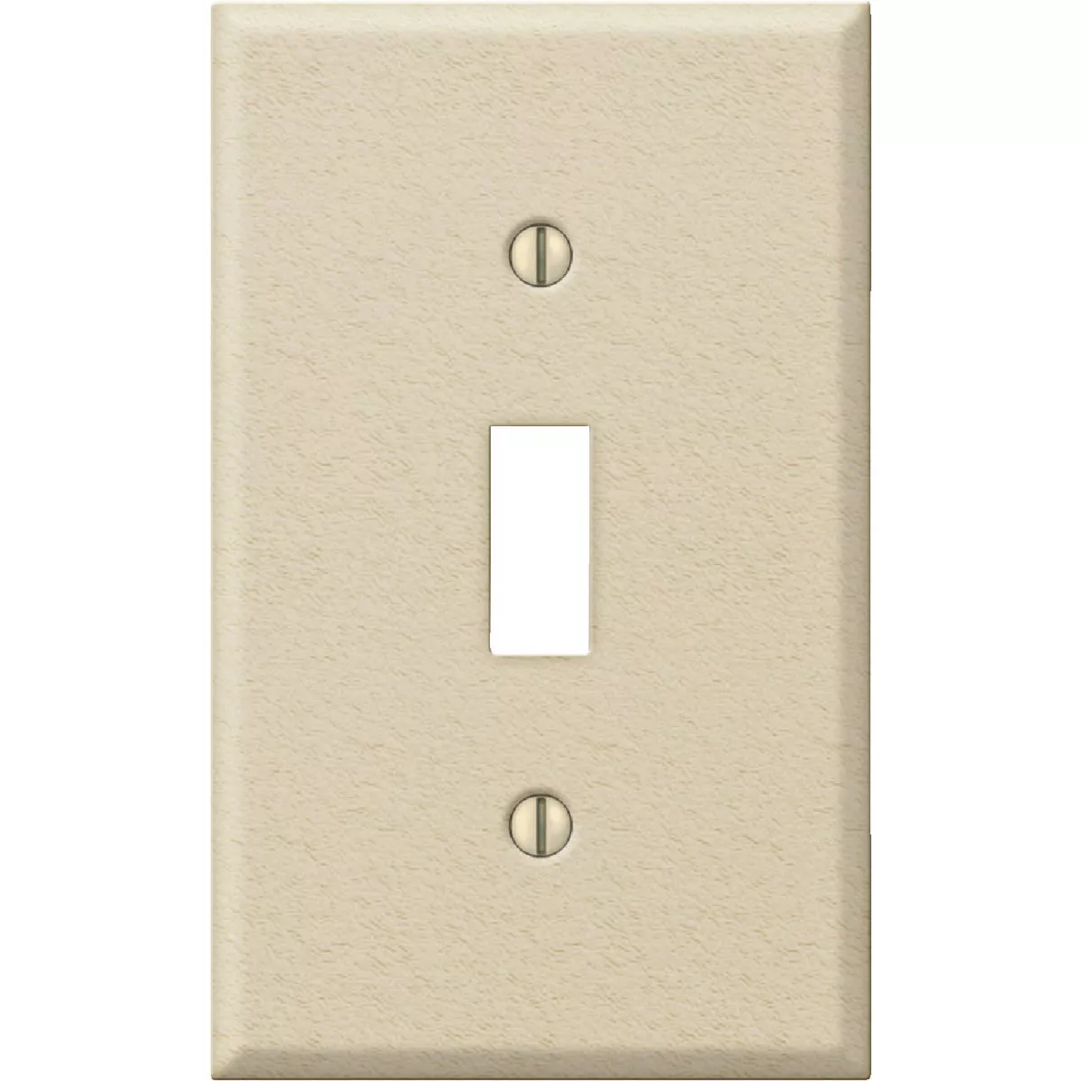 Amerelle PRO 1-Gang Stamped Steel Toggle Switch Wall Plate, Ivory Wrinkle