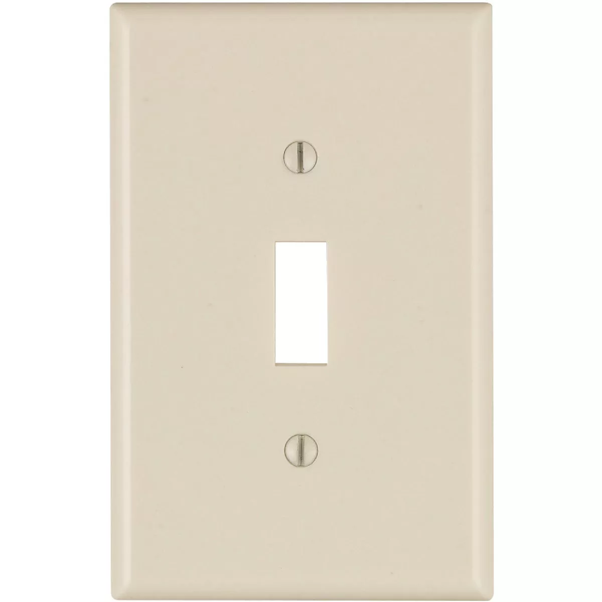 Leviton 1-Gang Smooth Plastic Mid-Way Toggle Switch Wall Plate, Light Almond