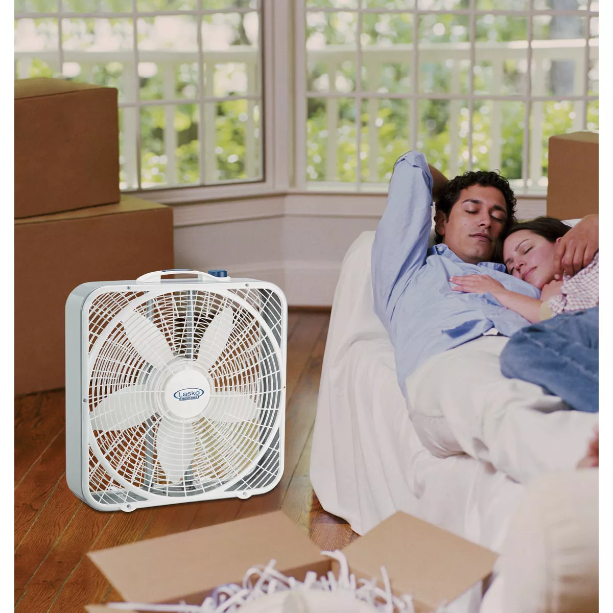 Lasko 20 In. 3-Speed White Weather-Shield Performance Box Fan - photo 3