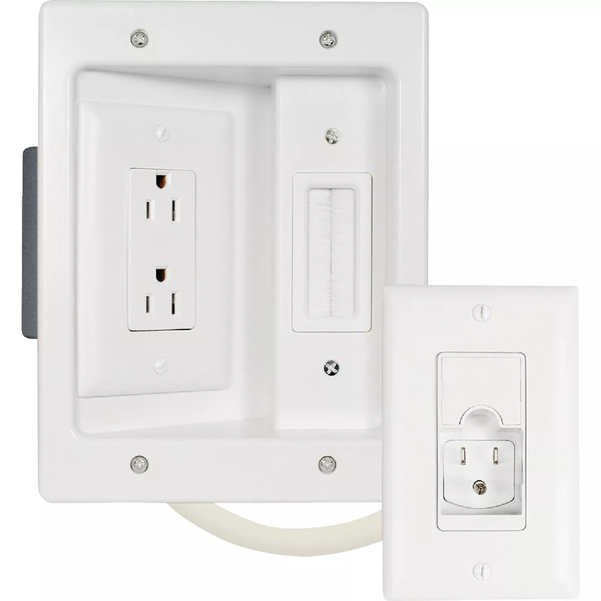 Legrand On-Q In-Wall TV Power & Cable Management Kit, White