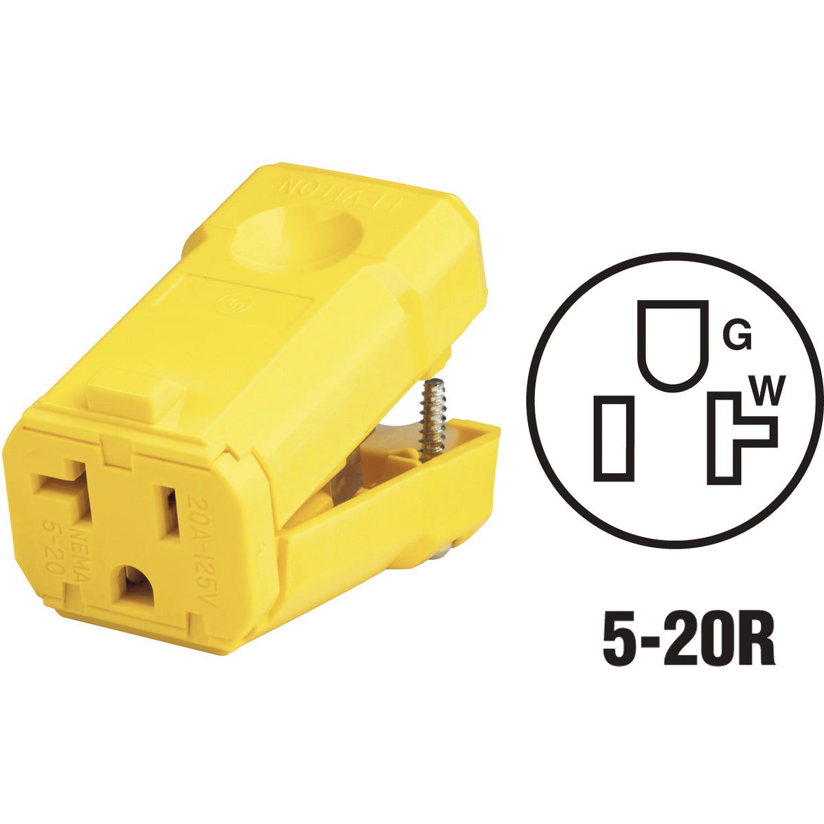 Leviton 20A 125V 3-Wire 2-Pole Python Cord Connector | Do it Best