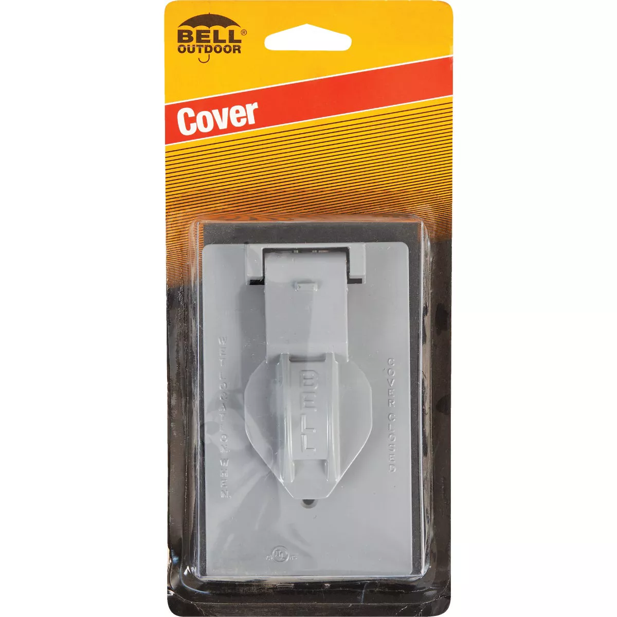 Bell Single Gang Vertical Mount Die-Cast Metal Gray Weatherproof Outdoor Outlet Cover, Carded - photo 2