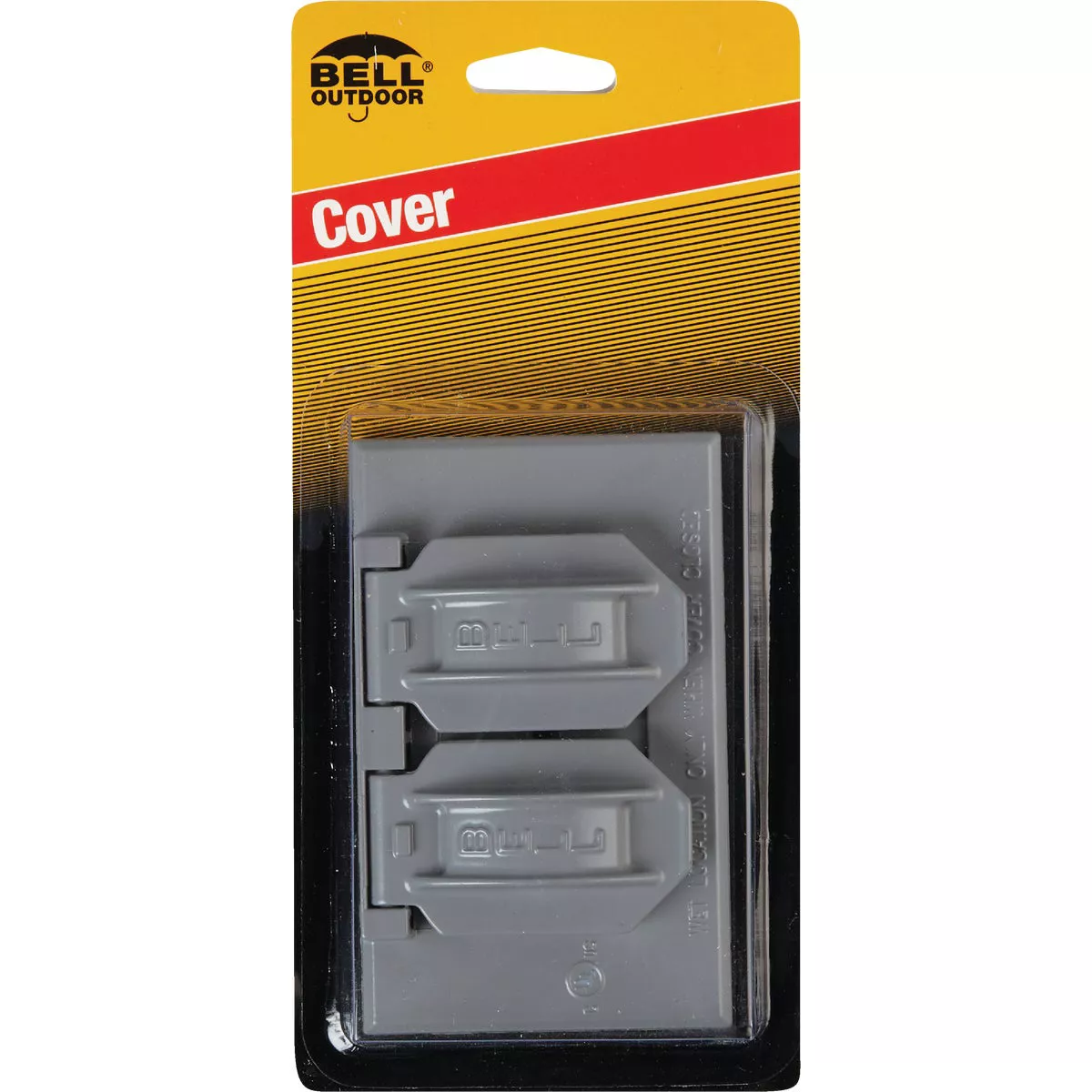 Bell Horizontal Duplex Aluminum Gray Weatherproof Outdoor Outlet Cover - photo 2