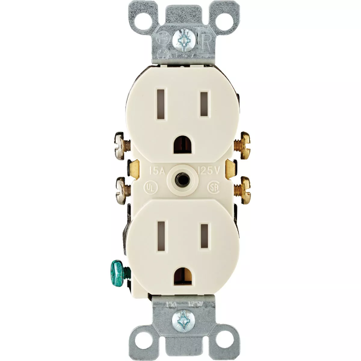 Leviton 15A Light Almond Tamper Resistant 5-15R Duplex Outlet - photo 2
