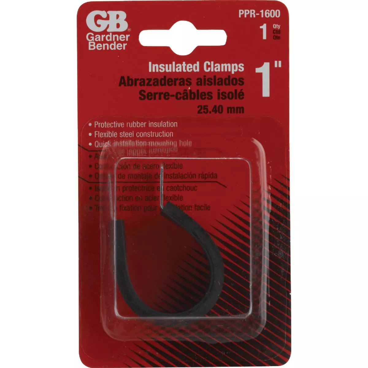 Gardner Bender 1 In. Steel with Rubber Insert Black Cable Clamp - photo 2