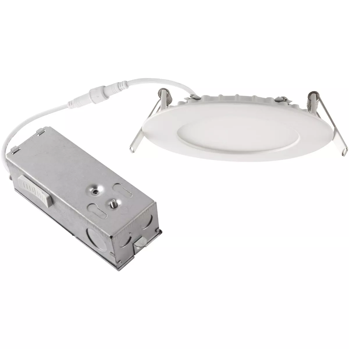 4 In. New Construction IC Rated White CCT Tunable Slim LED Downlight, 650 Lm.