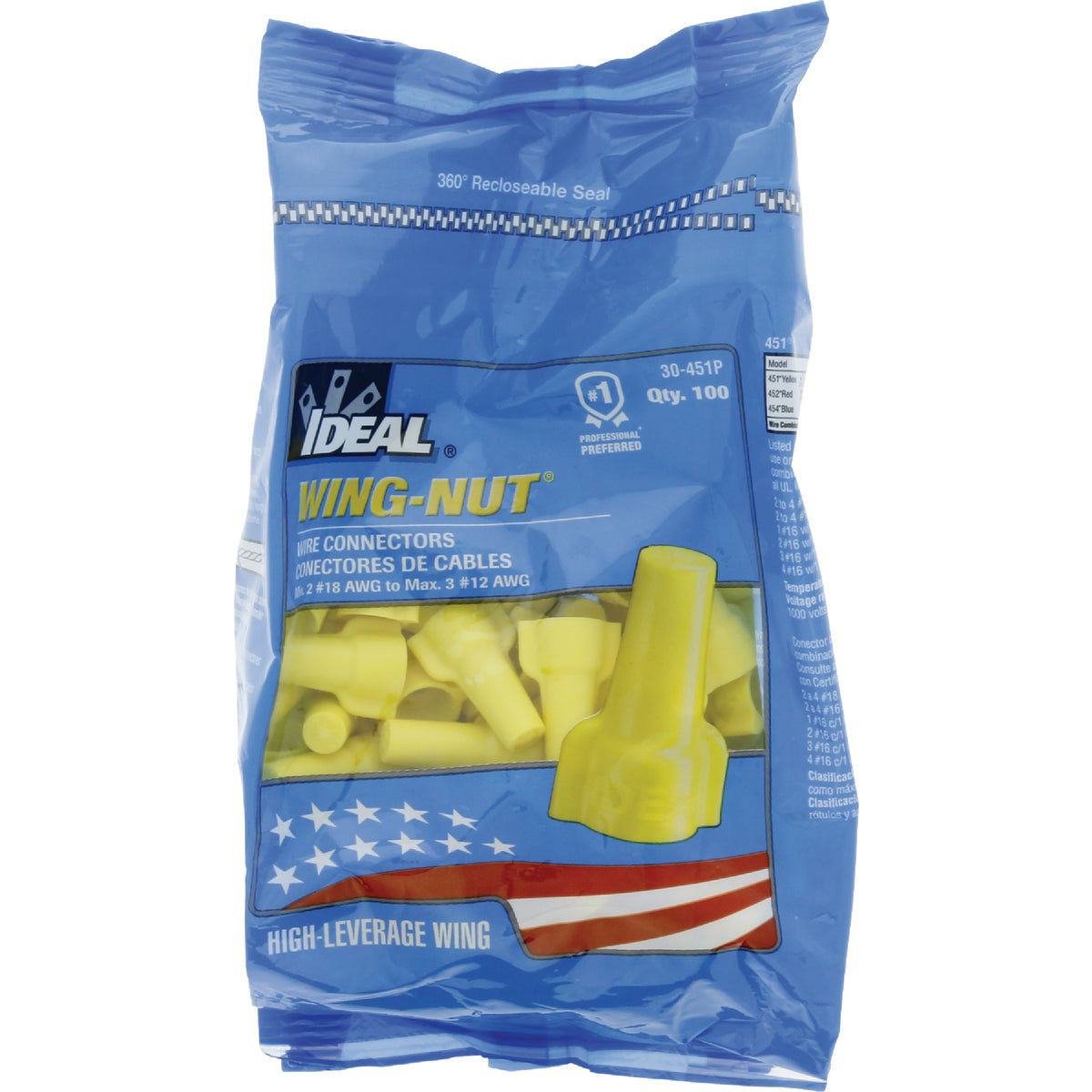 Ideal Wing-Nut Small Yellow Copper to Copper Wire Connector (100-Pack ...